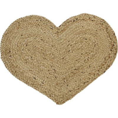 Mars & More Jutové prostírání / předložka velké srdce Heart 60x45x0,5cm