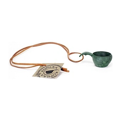 KUPILKA Купилка eco мерителна чаша с кожена връвчица 15 мл, зелена (k1g)