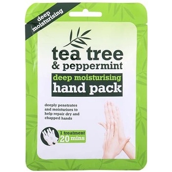 Xpel Tea Tree Tea Tree & Peppermint Deep Moisturising Hand Pack hydratačné rukavice 1 pár