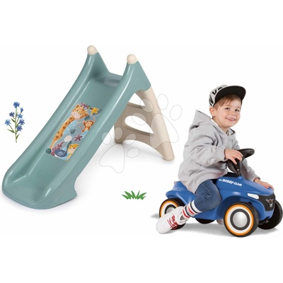 Smoby Set šmykľavka s vodnou hrou a odrážadlo so zvukom XS Slide Little dĺžka šmyku 90 cm