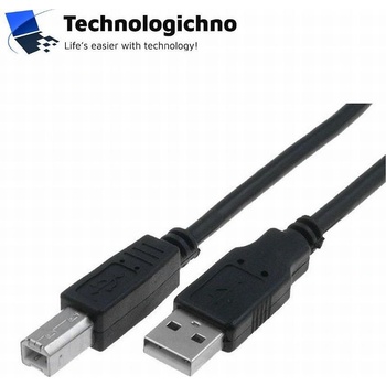 VCOM Кабел VCom USB 2.0 AM/BM Black CU201-B-3.0 3m (CU201-B-3m)