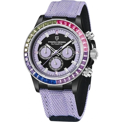 Pagani Мъжки часовник Pagani Design Immix, Механичен, Хронограф, Лилав (PD-1732-PURPLE)