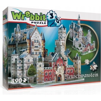 Wrebbit 3D Puzzle Zámok Neuschwanstein 890 ks