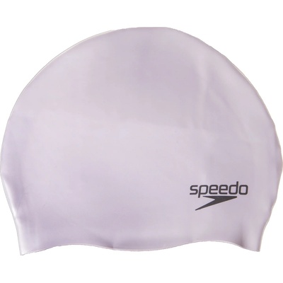 Speedo plain moulded silicone cap сребърен