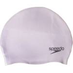 Speedo plain moulded silicone cap сребърен