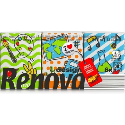 Renova Papírové kapesníčky Back To School 4-vrstvé 6 x 7 ks