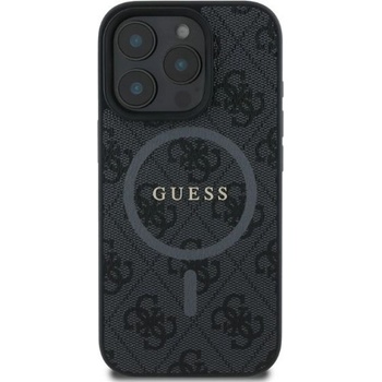 Image 1 of GUESS Гръб Guess PU Leather 4G Colored Ring MagSafe Case за iPhone 16 Pro Max - Черен