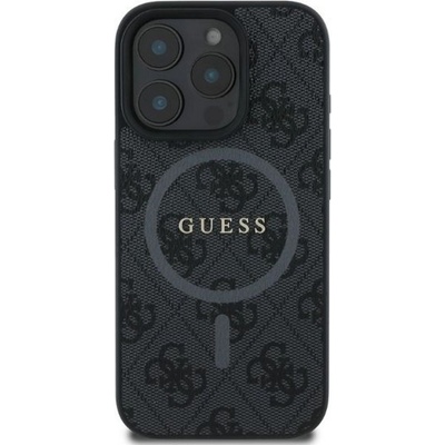 GUESS Гръб Guess PU Leather 4G Colored Ring MagSafe Case за iPhone 16 Pro Max - Черен