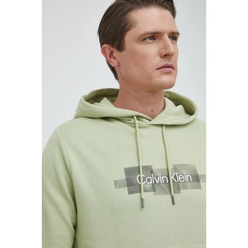 Calvin Klein zelená s kapucí s aplikací
