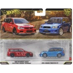 Mattel Hot Wheels: 2005 Mitsubishi Lancer и 2004 Subaru Forester луксозни колички - комплект от 2 броя (JHW46)