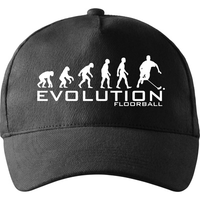 Evolúcia Floorball so zahnutým šiltom a látkovou sponou Čierna