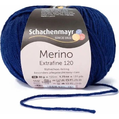 Schachenmayr Merino extrafine 120 Temně modrá 158