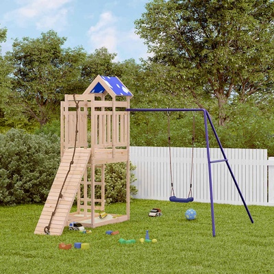 vidaXL Комбинирано детско съоръжение за игра на открито, бор масив (3278992)