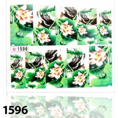 Vodonálepky na nechty kvietky 1596