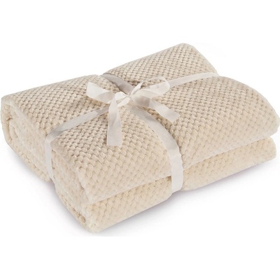 DecoKing Béžová deka mikrovlákno Henry 70x150