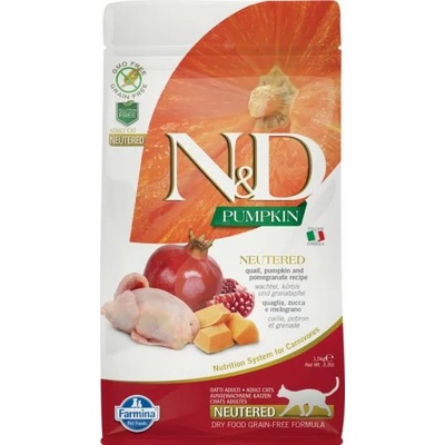 N&D Pumpkin Neutered quail & pomegranate 1,5 kg
