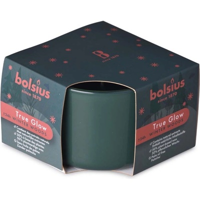 Bolsius Bolsius Polska Sprzedaż sp. z o. o. Ароматна свещ Bolsius True Glow в стъкло, 90x63 мм, Winterwoods
