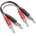 Mystim Adapter Wire for 4mm Banana Plug Junction Male to 4mm Banana Plug Junction Male 10cm