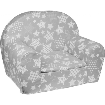 Fimex Dětské křesílko Hvězdy šedé