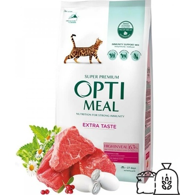 OPTIMEAL Superpremium pre dospelé mačky s teľacím mäsom 1,5 kg