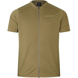 Endura Мъжка фланелка с къс ръкав за колоездене Endura Loop S/S Zipped Jersey Cycling jersey - Tweed Green (056-3535-0412)