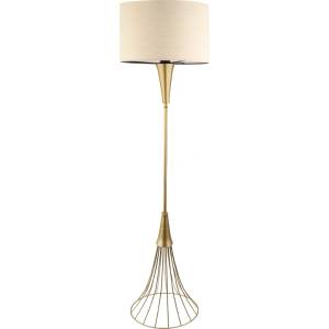 TopMebel Стояща лампа Olde TopMebel E27 метал - плат в златисто - бежов цвят 33x33x127cm
