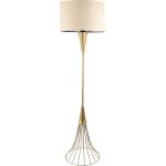 TopMebel Стояща лампа Olde TopMebel E27 метал - плат в златисто - бежов цвят 33x33x127cm
