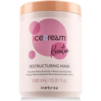 Inebrya Ice Cream Keratin Restructuring Mask реструктурираща маска с кератин 1000 ml унисекс