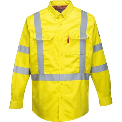 Portwest hi-vis bizflame fr95 / Огнеупорна светлоотразителна риза - hv Жълта xxxl (fr95yerxxxl)