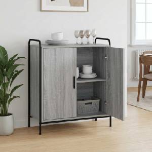 vidaXL Служебен шкаф Сив Сонома 97 x 33 x 81 см Инженерна дървесина (8013815)