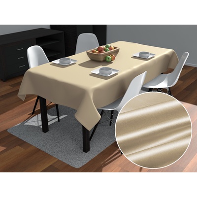 Biante Satén obdélníkový ubrus polyesterový Satén LUX-054 Latte 100x140 cm