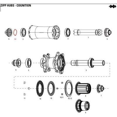 Zipp AXLE WAVE SPRING FRONT COGNITI