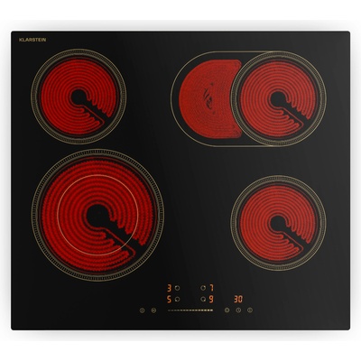 Керамичен плот Verosteel | Минималистичен, мощен | 4 зони | 6600 W | 60 см (GK-CF606624E) (GK-CF606624E)