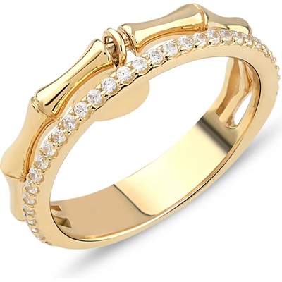 Lillian Vassago Zlatý prsten se zirkony LLV77 GR008