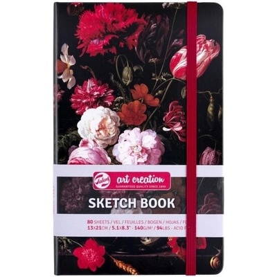 Skicák v pevné vazbě Flowers (13x21cm, 140g/m2)