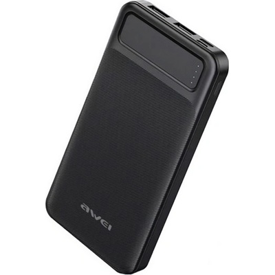 Awei Аварийно зарядно устройство AWEI P5K 2 USB+2 Type-C гнезда 10000mAh, PD бързо зарядно устройство, ЧЕРНО (P5K)