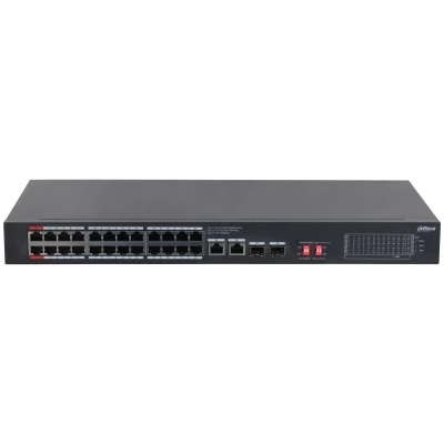 S3228-24GT-375, Layer 2, 24GE PoE + 2GE uplink + 2SFP, 375W, Hi-PoE 90W, 56Gbps, 41.66Mpps, 8000 MAC, VLAN 802.1Q, STP RSTP MSTP, ESD (S3228-24GT-375)