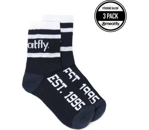 Meatfly Basic Long 3 Pack A Black