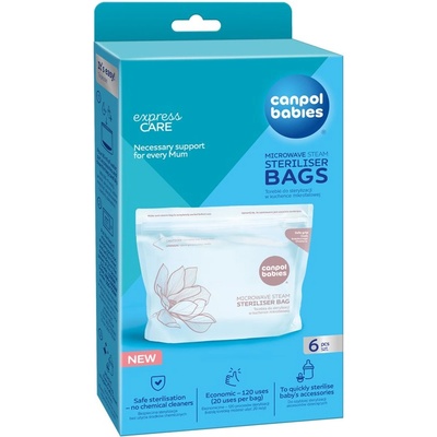 Canpol babies Microwave Sterilization Bags пликчета за стерилизиране за микровълнова фурна 6 бр