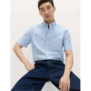 Marks & Spencer Риза от чист памук The Ultimate Marks & Spencer oxford blue Marks & Spencer | Sin | МЪЖЕ | S REG