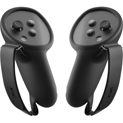 KIWI design Капак на контролера за Meta Quest 3, 3S с отвор за батерията | KIWI DESIGN (Q1 PRO-2.2U/WBlack/HJT-497)