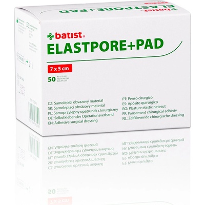 BATIST Náplast polštářková z NT ELASTPORE+PAD 7 x 5 cm 50 ks