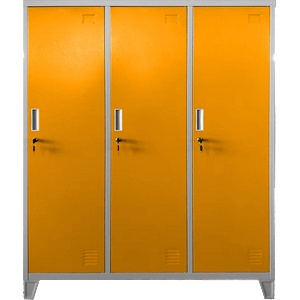 Carmen Метален шкаф Carmen CR-1604-3 JZ - сив / оранжев (3580175_2) - bay