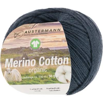 Austermann MERINO COTTON - 55% vlna merino, 45% bavlna - Ručně pletací příze Barva: 28 NAVY