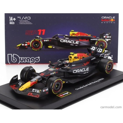 Bburago Red bull F1 Rb20 Team Oracle Red Bull Racing N 11 Season 2024 Sergio Perez With Pilot And Showcase Modrá Žlutá Červená 1:43