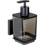 WENKO Черен самозалепващ пластмасов диспенсер за сапун 340 ml Quadro - Wenko (71444800)