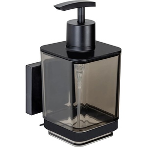 WENKO Черен самозалепващ пластмасов диспенсер за сапун 340 ml Quadro - Wenko (71444800)