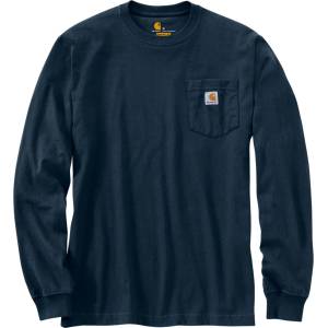 Carhartt WIP Мъжка блуза с дълъг ръкав Carhartt Dearborn Loose L/S T-Shirt Longsleeve - Navy - размер XL (217-0353-0414)