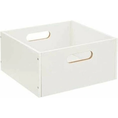 5five Simply Smart moderní Dřevěná zásuvka do regálu 31x15 bílá s úchytkou