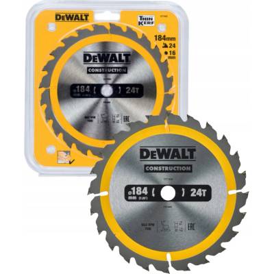Kotouč na dřevo pro ruční pily DeWalt 184x16x24T DT1939-QZ